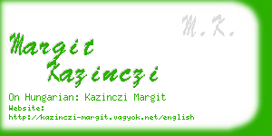 margit kazinczi business card